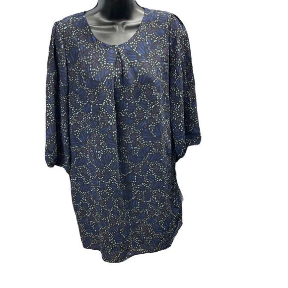 FOREVER 21, Women’s, Size Small,Blue, Black& Purple,long sleeve dress, geometric - Picture 1 of 10